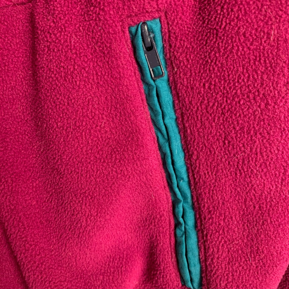 Vintage 80’s Whistler Fleece Jacket Sz L Colorful pink green blue cozy Oversized - Picture 5 of 10